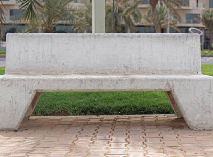 Concrete R Shape Bench
